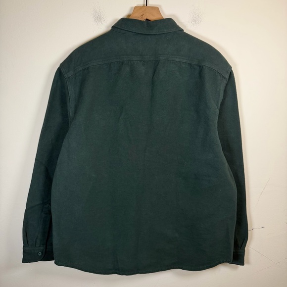 J Crew Oarsman Heavyweight Chamois Workshirt Button Up Green Men Size XL Cotton - Picture 4 of 8